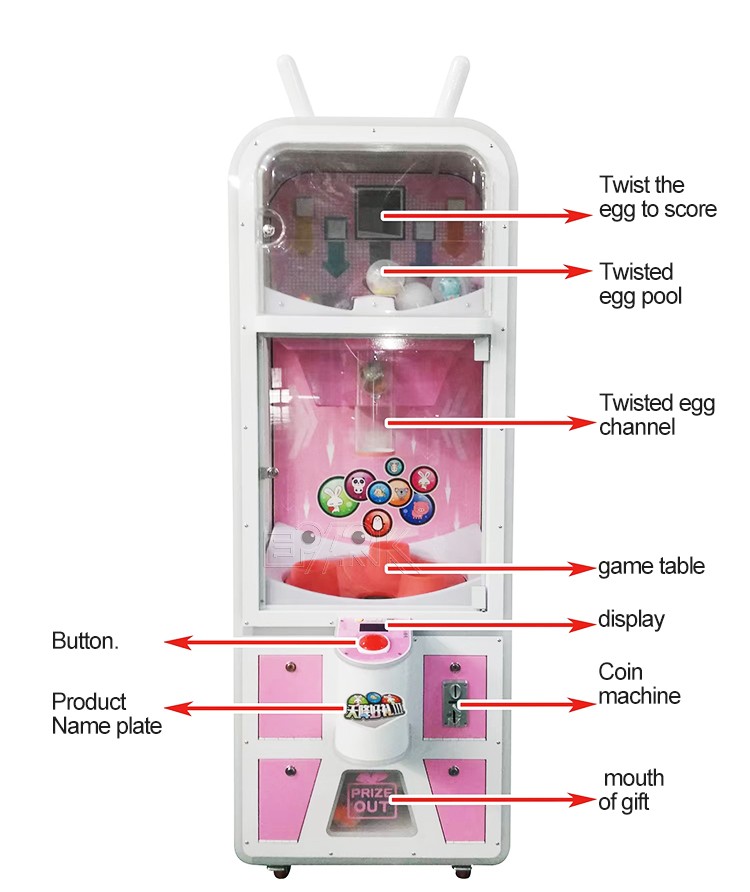 Coin Operated Crazy Capsule Toys Machine Kids Game Plastic Gashapon Machine
