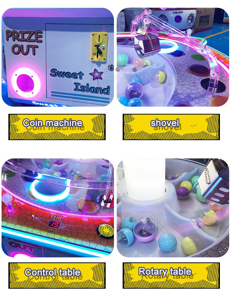 Good Quality Coin Operated 4 Players Lollipop Games Vending Machine For Candy And Gumball Kids Arcade Machine