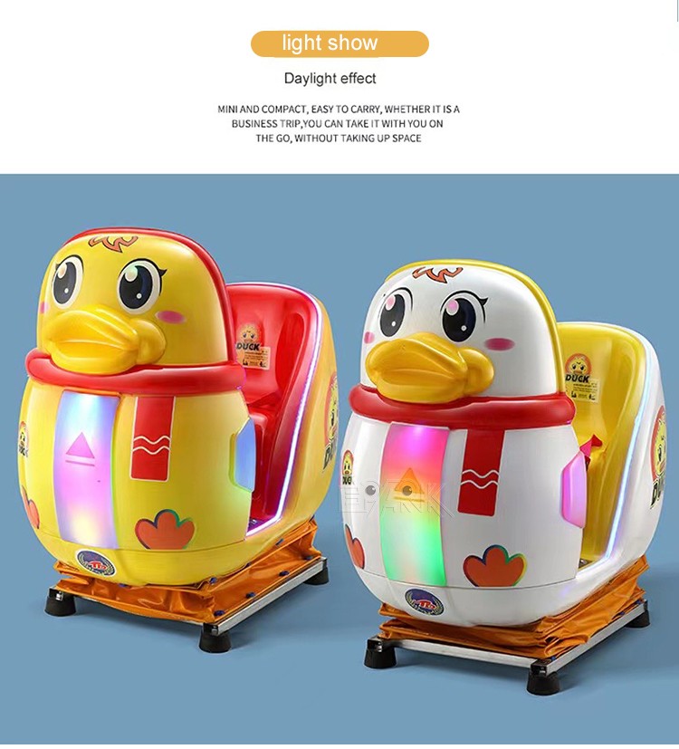 Amusement Park Coin Operated Little Yellow Duck Ride On Swing Car Game Machine For Sale