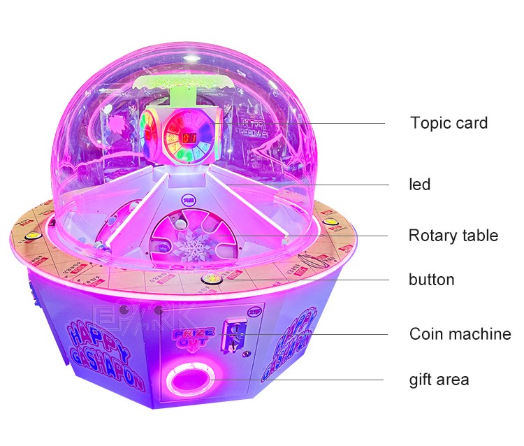 Fashion Style Coin Pusher Coin Operated Game Machine China Custom New Price Candy Lollipop Games Machine Gumball