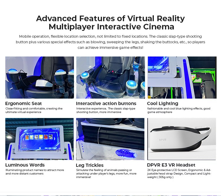 9d Vr 3 Cinema Chairs Movie Video Game Machine Virtual Reality Simulator Equipment