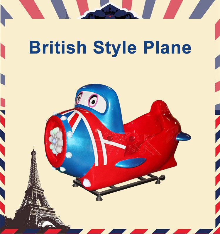 Swing Machine British Style Plane Children Coin Operated Kiddie Ride On Car Kiddie Rides