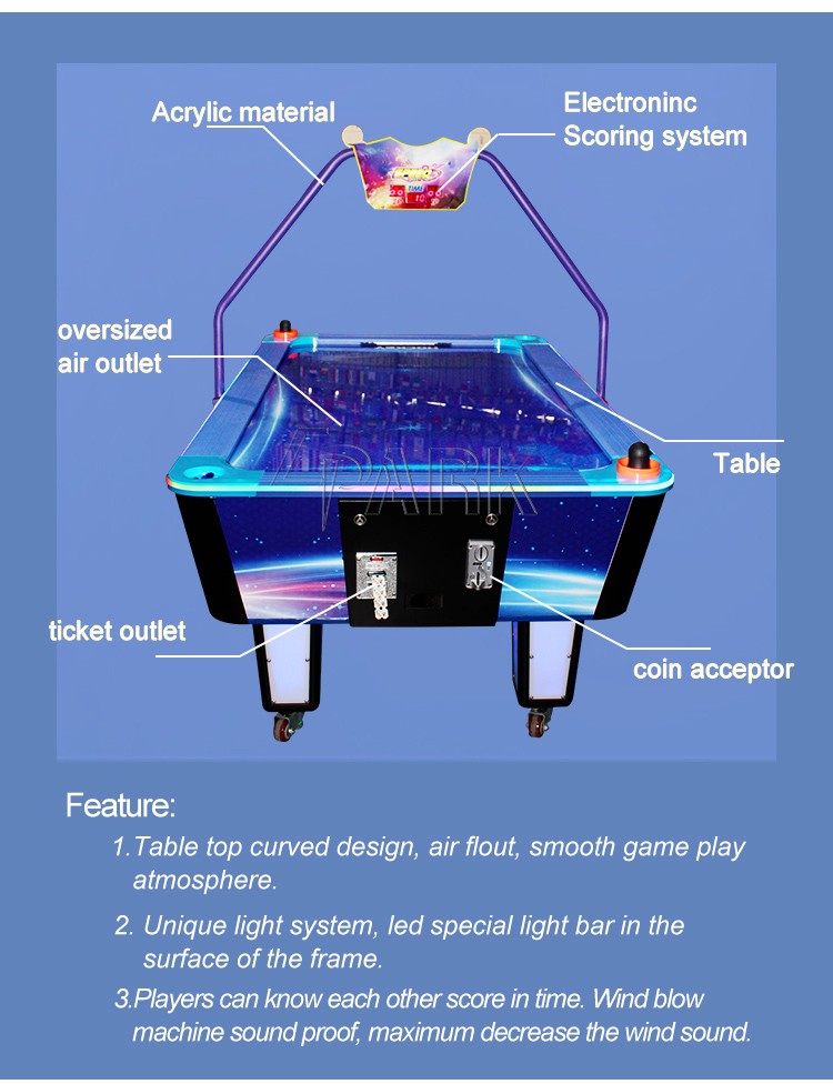 2022  Coin Operated Air Hockey Table Tennis For Adult Players Super Star Hockey Coin Operated Games For Sale