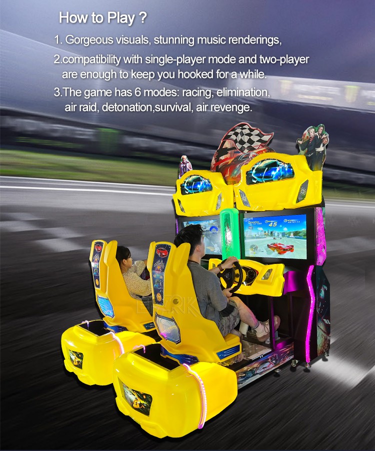 Coin Operated Coin Pusher Amusement Car Racing Arcade Rides On Car Game Machine Driving Simulator Gaming Machine