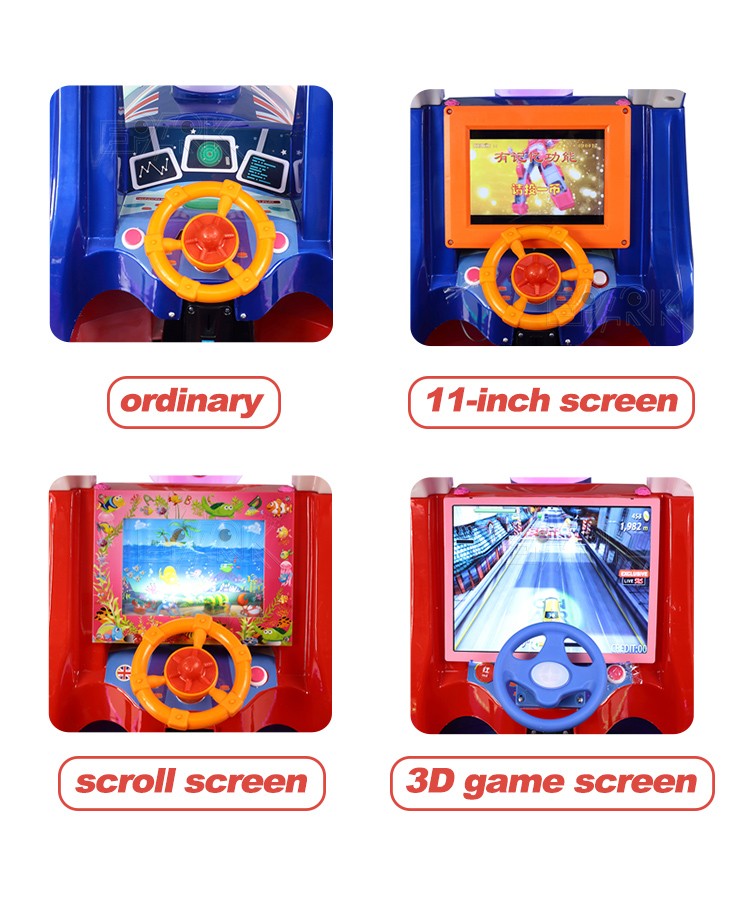 Coin Operated Games Kiddie Amusement Park Train Rides Video Game Machine