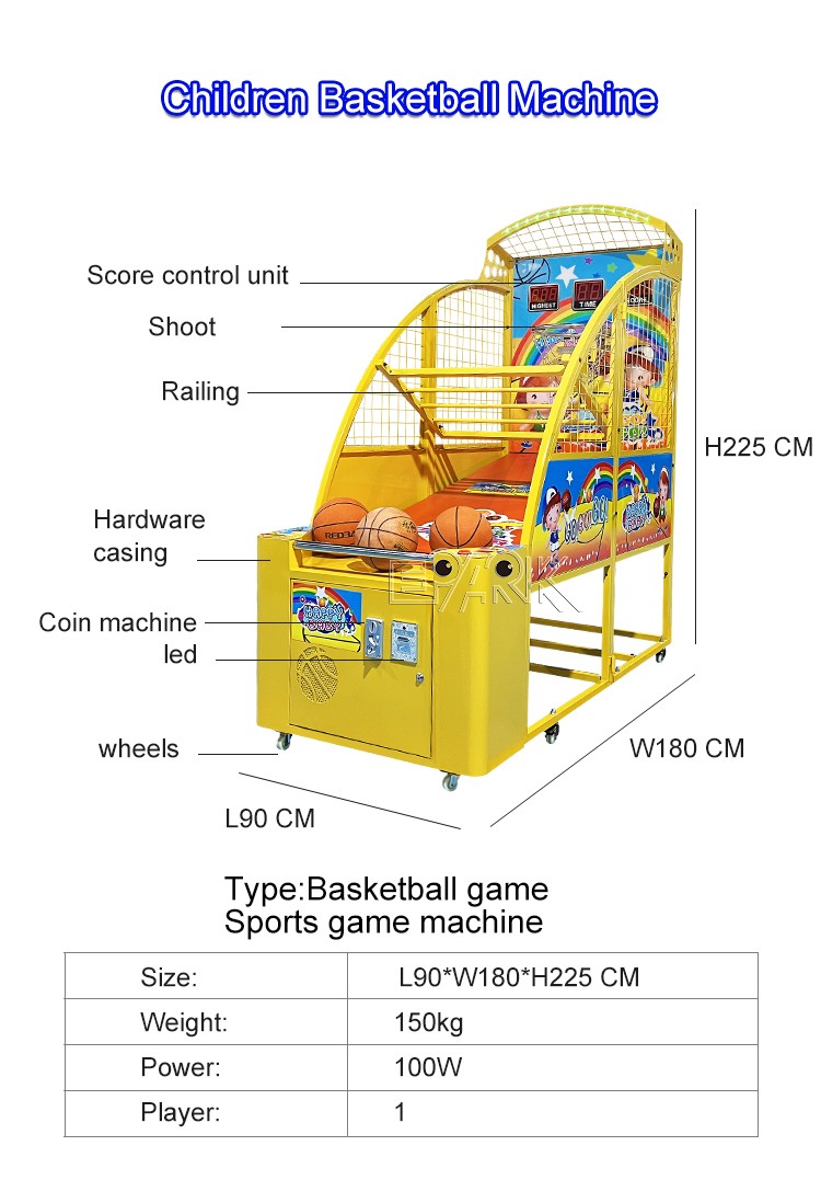 EPARK Crazy Hoop Basketball Machine Basketball Shooting Machine Basketball Arcade Game Machine