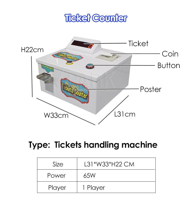 Entertainment Redemption Eater Lottery Printing Lottery Ticket Counting Game Machine