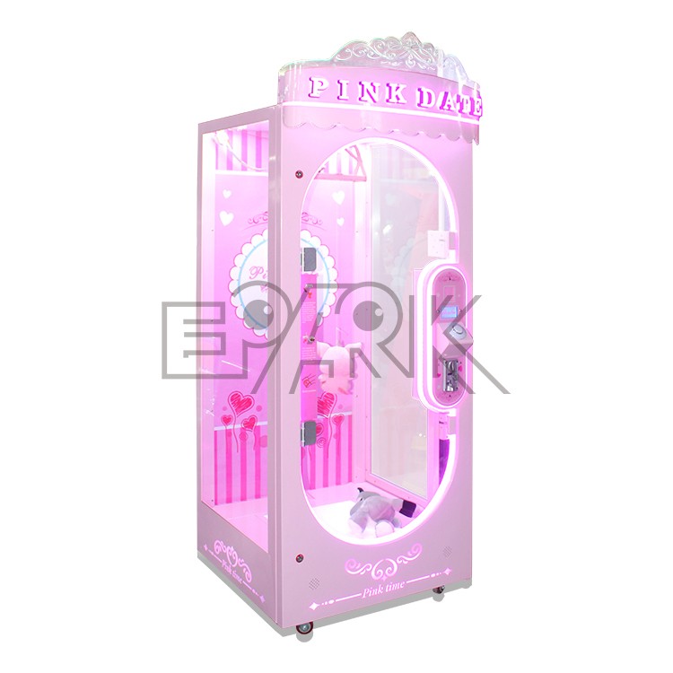 EPARK Pink Date Cut Prize Coin Operated Scissor Machine Crane Game Machine